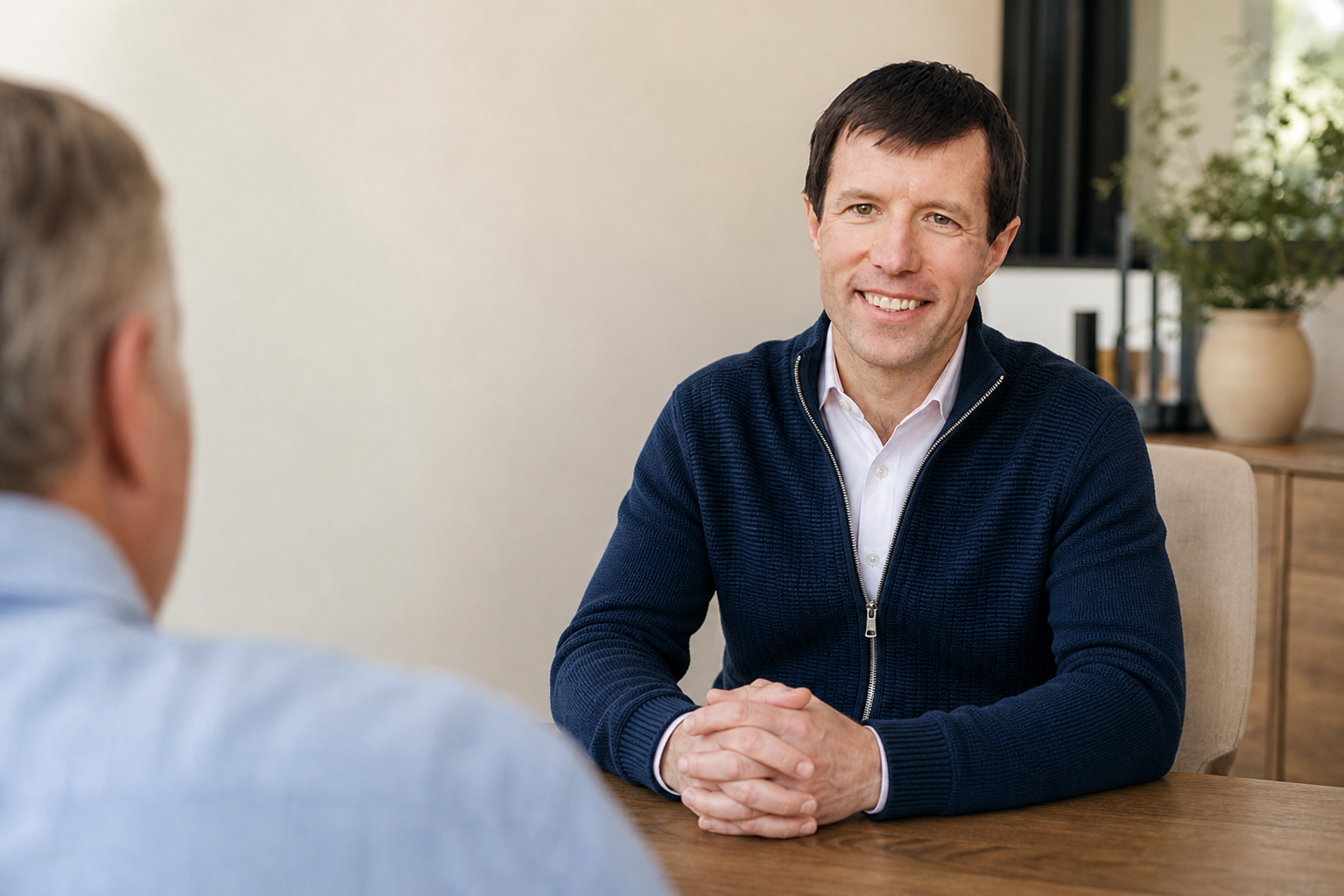 Dr. Paul Royal-Priest in a one-to-one conversation